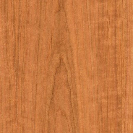 Photo of wood-textured, realistic-looking, red-orange-colored wood sheet veneer.